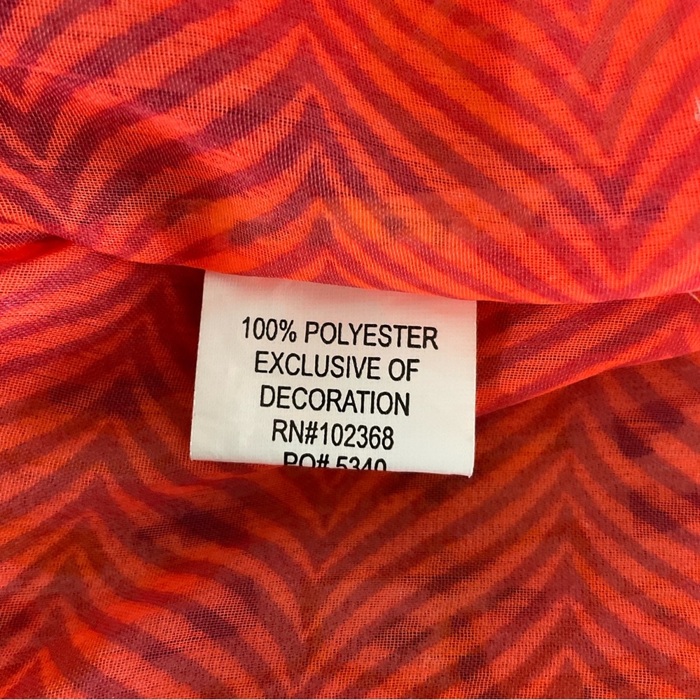 blue island Coral Multi-Color Sheer Swim Coverup medium - Picture 6 of 7